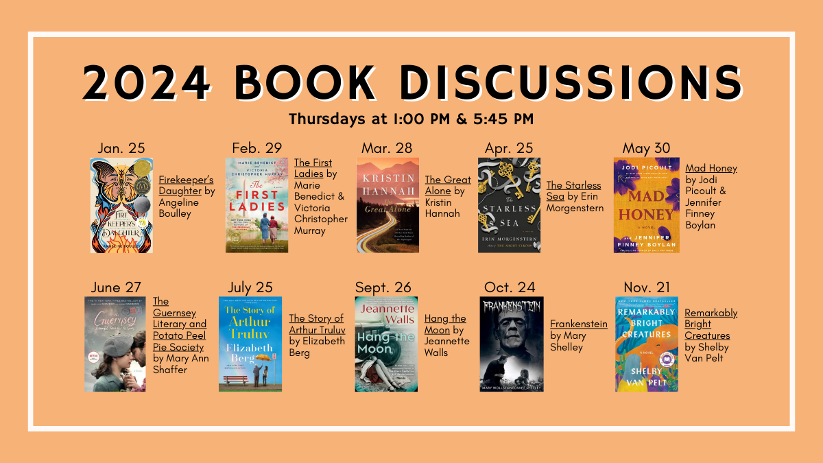 2024 book discussion titles<br />
