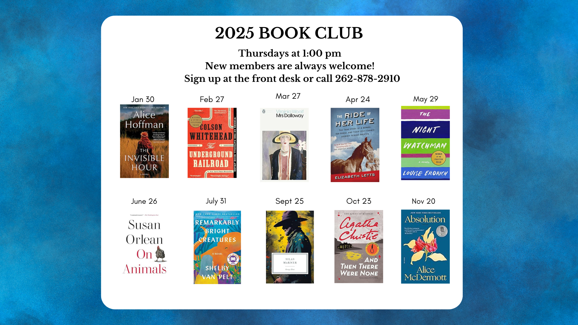 2025 book discussion titles