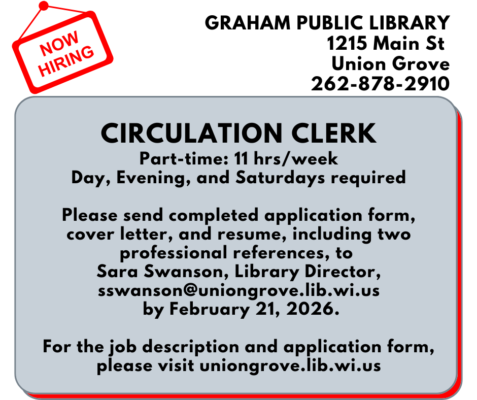 circulation clerk job ad